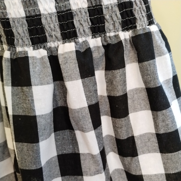 GRACE+KARMA Women's Puff Sleeve Ruffle Gingham Top Size M - Picture 10 of 11